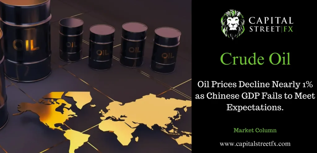 Chinese GDP Misses Expectations, Oil Prices Drop
