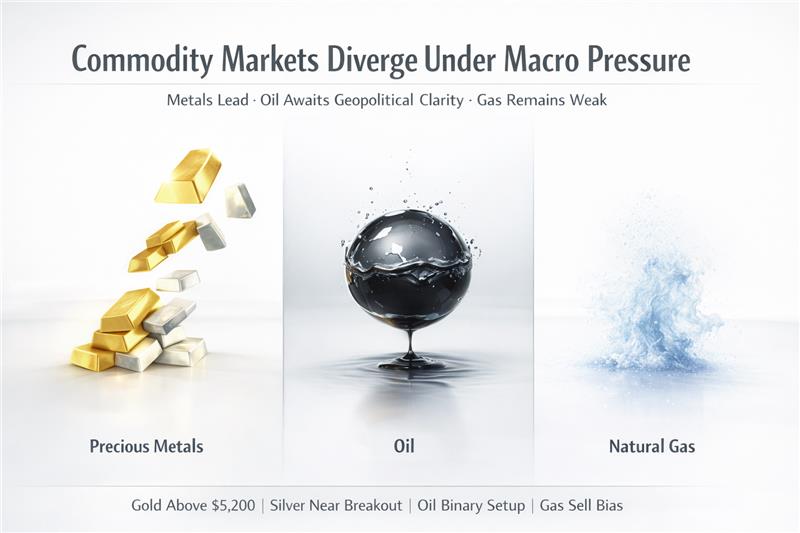 Commodity Market Analysis — February 25, 2026 | Gold · Silver · Crude Oil · Natural Gas