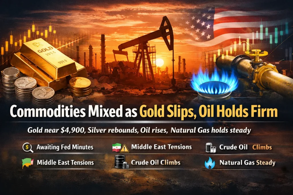 Commodities Mixed as Gold Slips, Oil Holds Firm