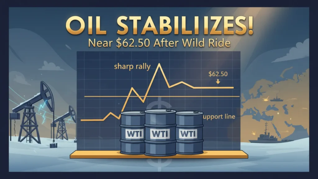 WTI Holds Near $62.50 After Pullback From Four-Month High.