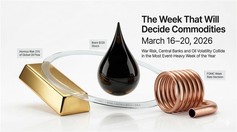 Commodity Market Analysis — Week of March 16–20, 2026 | Gold · WTI · Silver · Copper | Capital Street FX