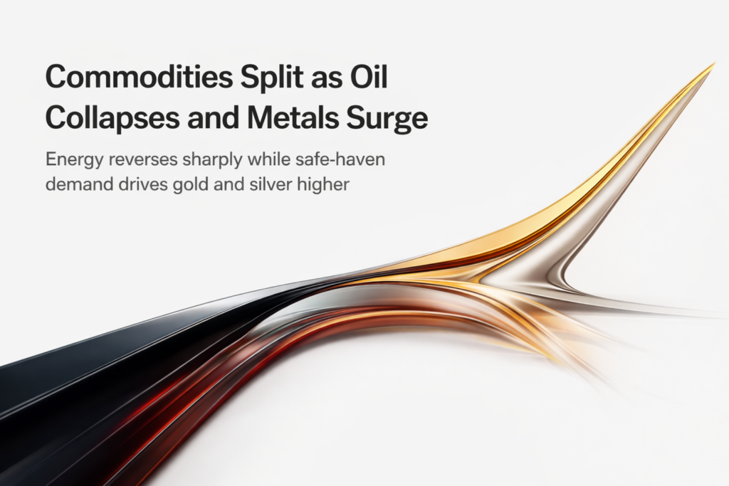Hormuz Shock Meets Haven Surge: Gold Rebounds, Oil Crashes 12%, Silver & Copper Recover | Capital Street FX Commodity Report — April 8, 2026