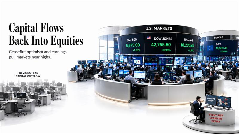 Index Market Report — Dow Jones, S&P 500, DAX 40 | Capital Street FX Research Desk — April 15, 2026