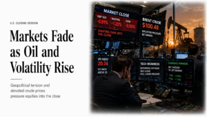 Market close trading analysis showing Nasdaq rally on Intel earnings, oil pullback, gold weakness and key trading setups