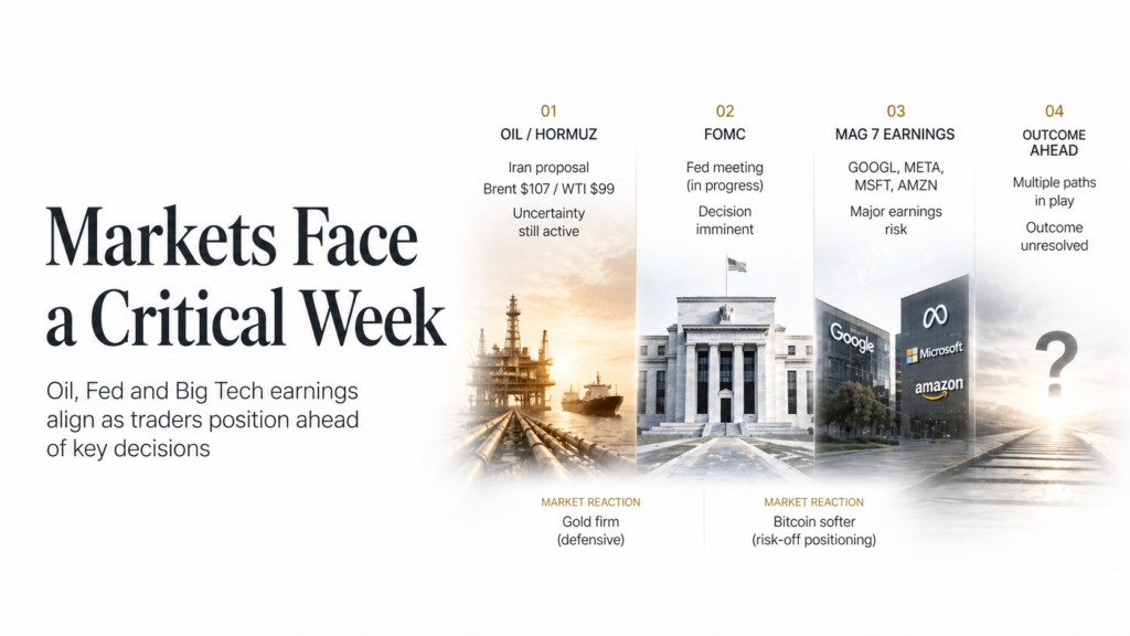 WTI $99 · Brent $107 · FOMC Day · Mag 7 Tomorrow — Market Analysis — April 28, 2026 | Capital Street FX