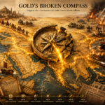 Gold broken compass