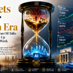 Warsh Era market outlook with inflation, oil volatility, AI earnings and Fed policy graphics