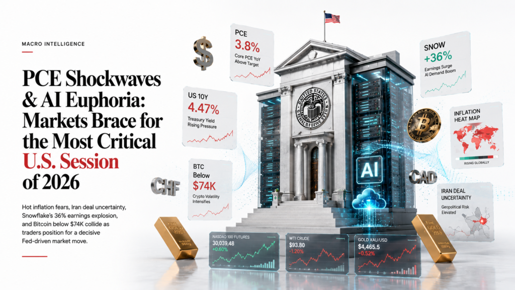PCE Shock, Iran Stalemate & Bitcoin Below $74K | Technical Analysis US Session | 28 May 2026