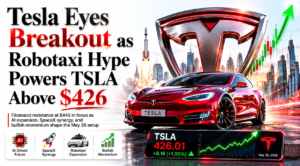 Tesla stock surge with robotaxi momentum