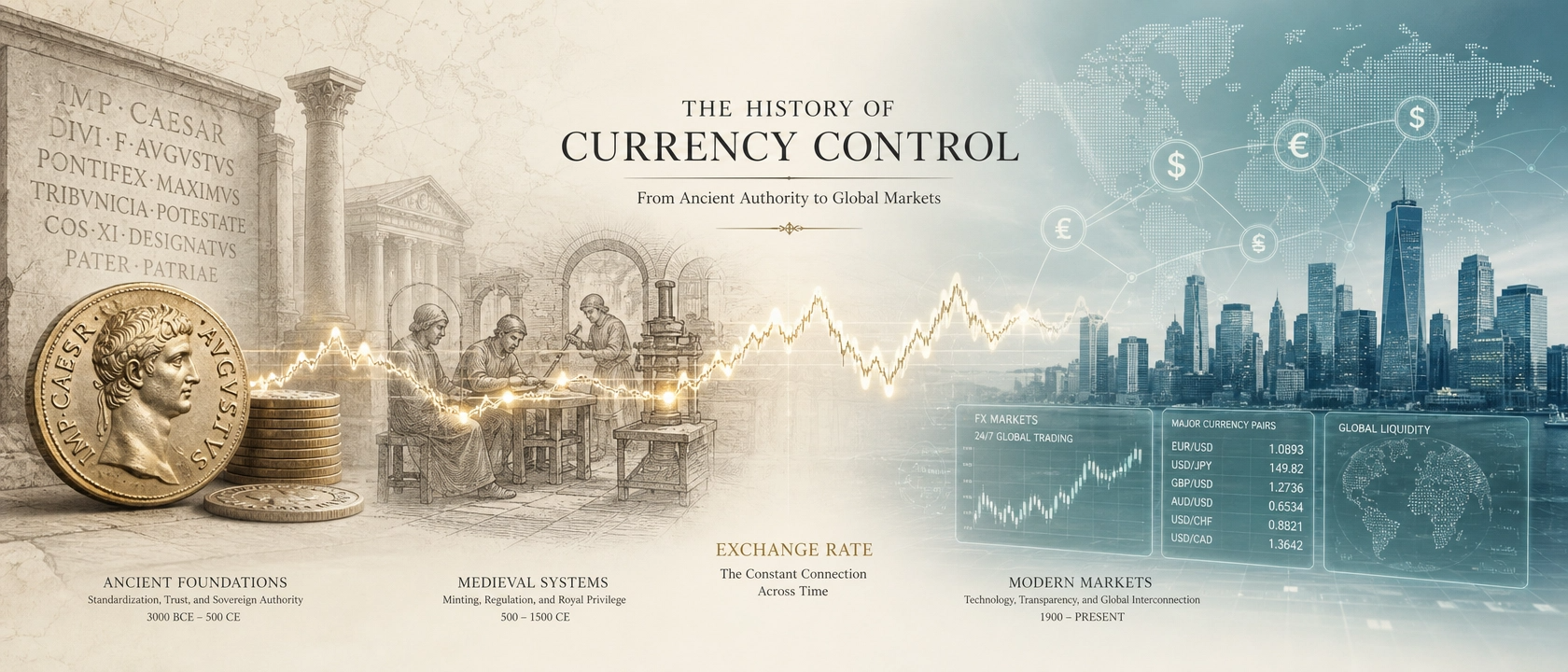 history of currency market intervention and central bank control