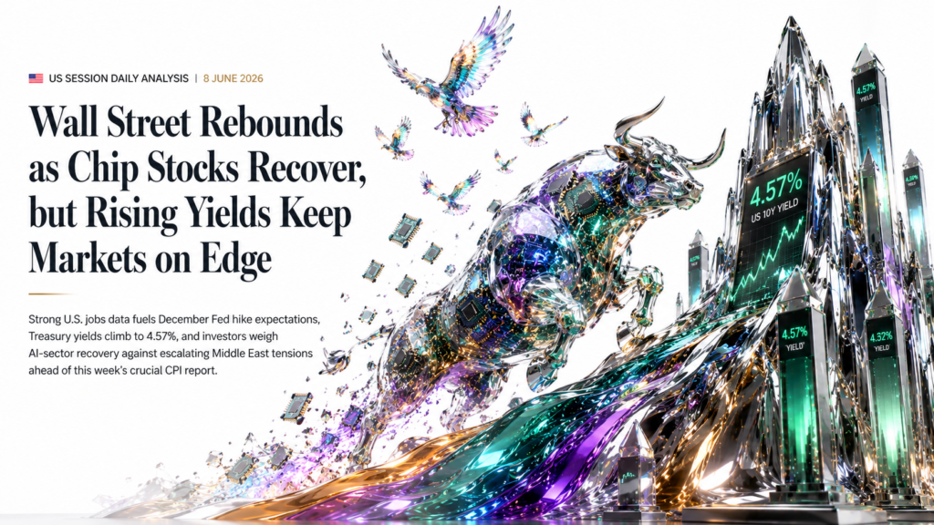 Wall St Rebounds, Yields Spike to 4.57% & Gold Steadies Off 11-Week Low | Technical Analysis – US Session | 8 June 2026