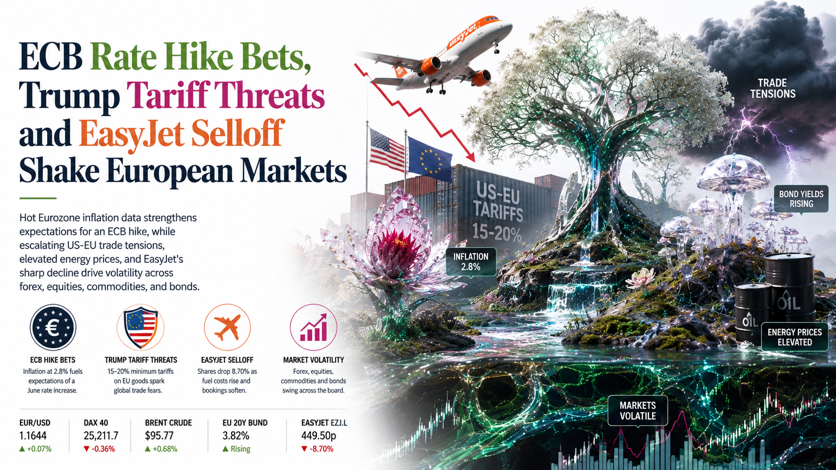 Generated image Market turmoil and trade tensions emerging