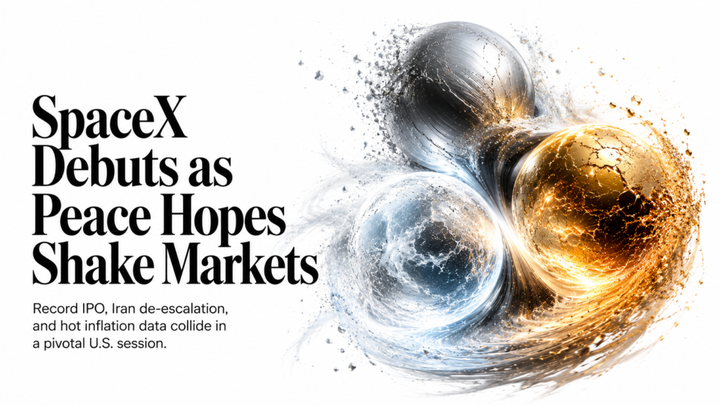 SpaceX (SPCX) Debuts on the Nasdaq as Wall Street Trades the Possibility of Iran Peace & a Hot 6.5% PPI | Technical Analysis – U.S. Session | 12 June 2026