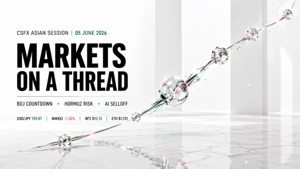 Yen at 160, BOJ Rate-Hike Odds Rise & Nikkei Slips | Technical Analysis – Asian Session | 5 June 2026