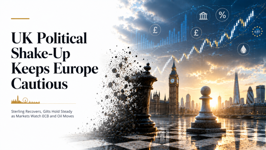Starmer Resigns as UK PM, Burnham Sole Favourite — Sterling Recovers Above $1.32, Gilts Steady at 4.845% | Brent $78.72 -1.64%, WTI at $75.32 -0.70% | Technical Analysis – European Session | 22 June 2026