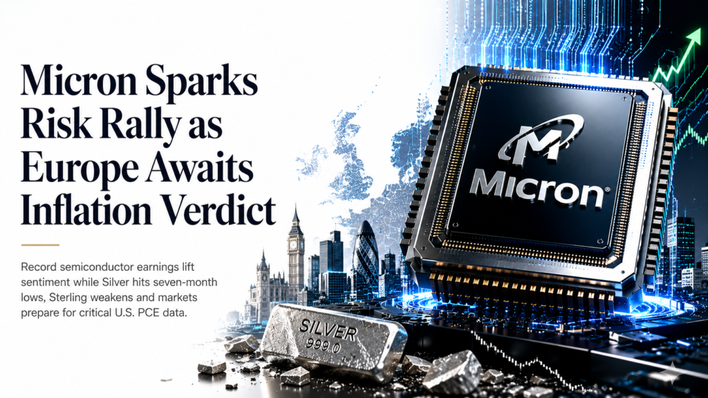 Micron +13% After-Hours · Silver at 7-Month Low · EU Gas at €40.83 · GBP/USD ~1.3184 — EUR/USD ~1.3608, GBP/USD ~1.3184, Nat Gas ~$3.24| Technical Analysis – European Session | 25 June 2026