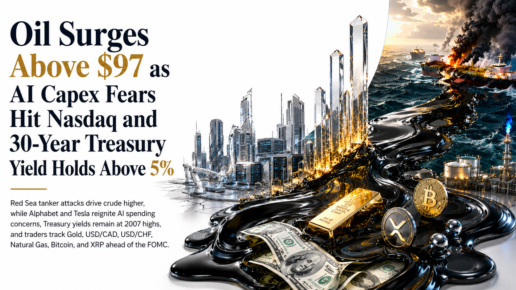 Oil Surges above 97