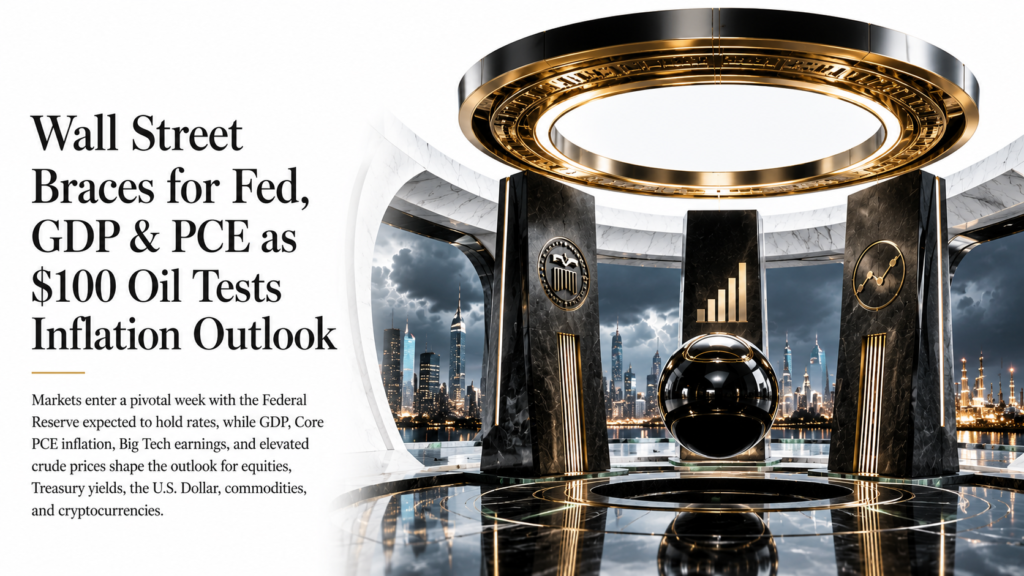 Week Ahead: Wall Street Faces Key Tests as Fed Holds, GDP & PCE Data Arrive, and Oil Nears $100 | US Session Weekly Analysis | 27–31 July 2026