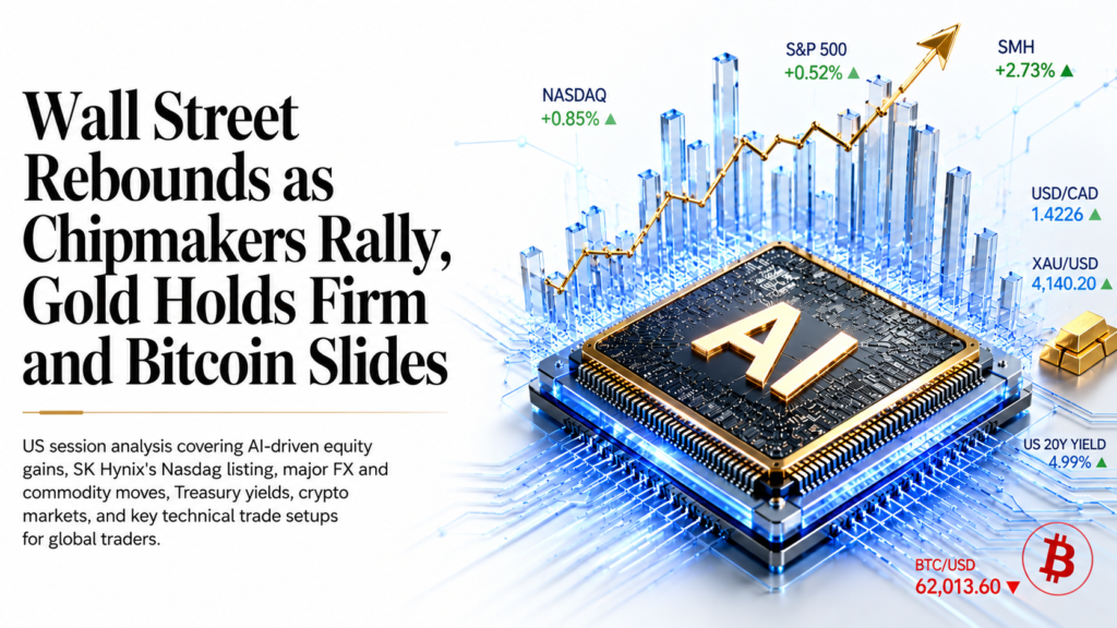 Wall Street Rebounds as Chipmakers Roar Back, Gold Holds Near $4,140 After Weak Jobs Data, Bitcoin Extends Its Slump While XRP Tests $1.18 Resistance | Technical Analysis – US Session | 6 July 2026