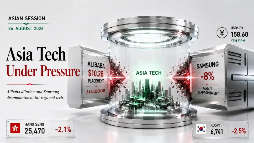 Asia tech selloff as Alibaba and Samsung pressure Kospi