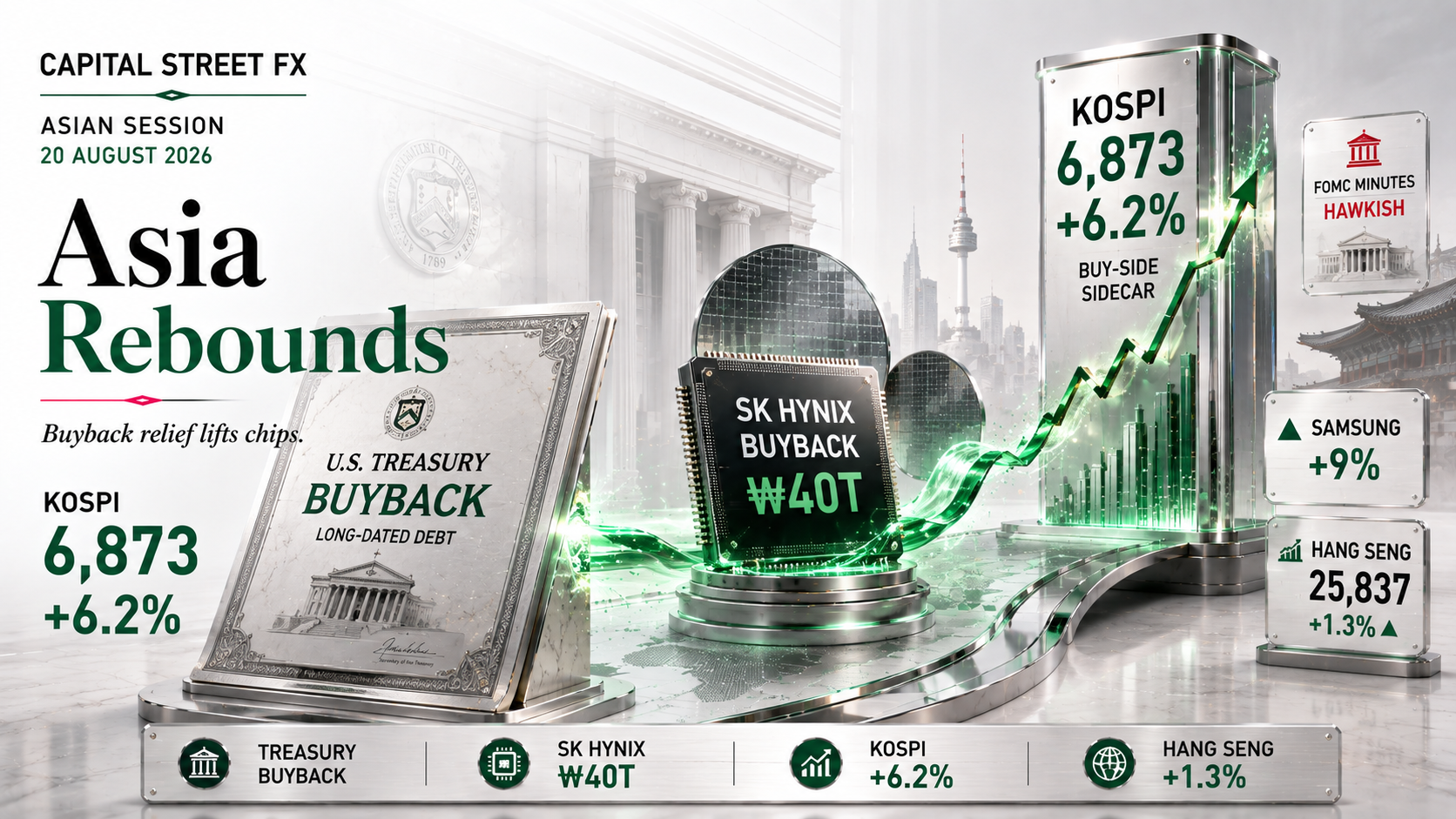 Treasury buyback sparks Asian market rally as Kospi surges 6.2% on SK Hynix buyback