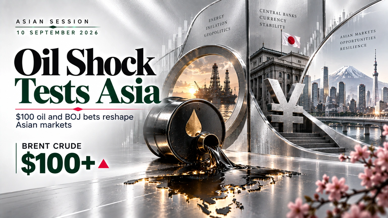 Oil above $100 as BOJ hike bets support the yen and reshape Asian markets on 10 September 2026