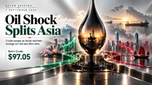 Oil shock splits Asia as Brent crude hits $97.05 amid US-Iran tensions and Fed and BOJ rate bets