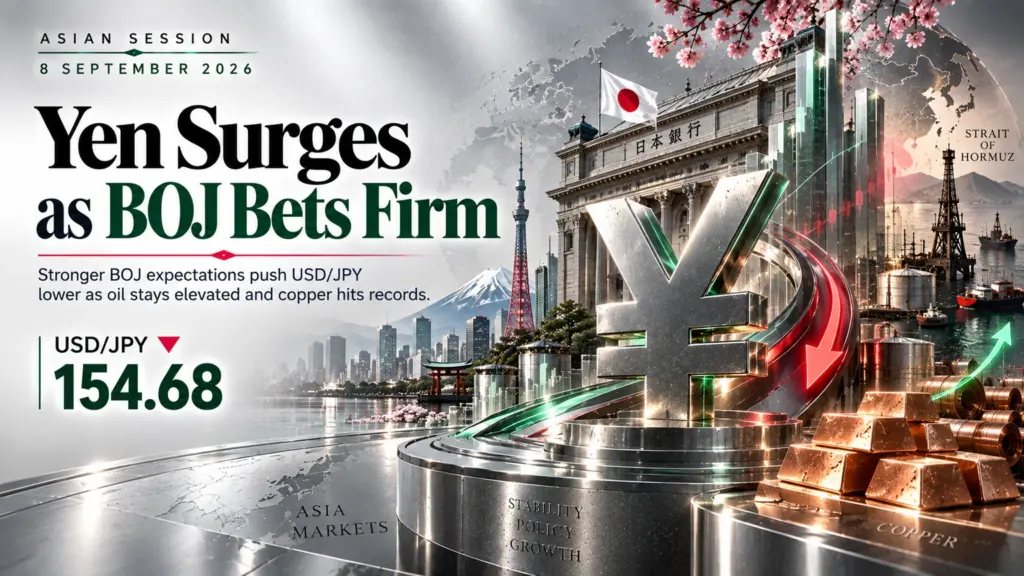 Yen Rockets to a Six-Month High as BOJ Hike Bets Firm | Technical Analysis | Asian Session | 8 Sep 2026