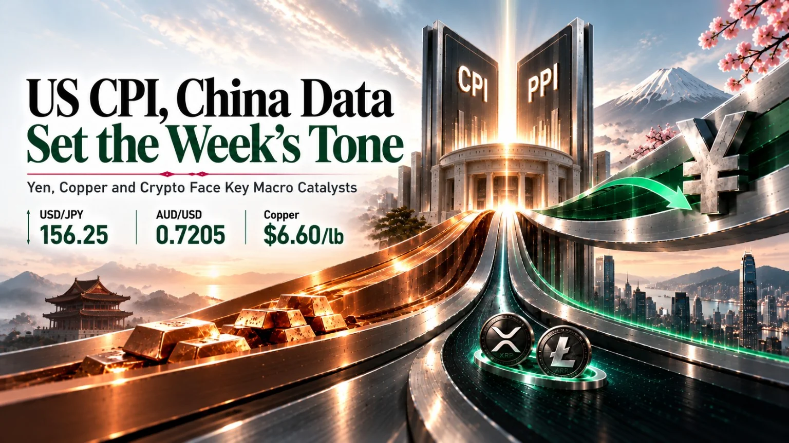 US CPI and China data set the week's tone as yen, copper and crypto face key macro catalysts