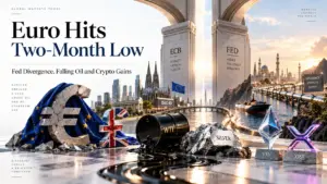 euro hits two month low