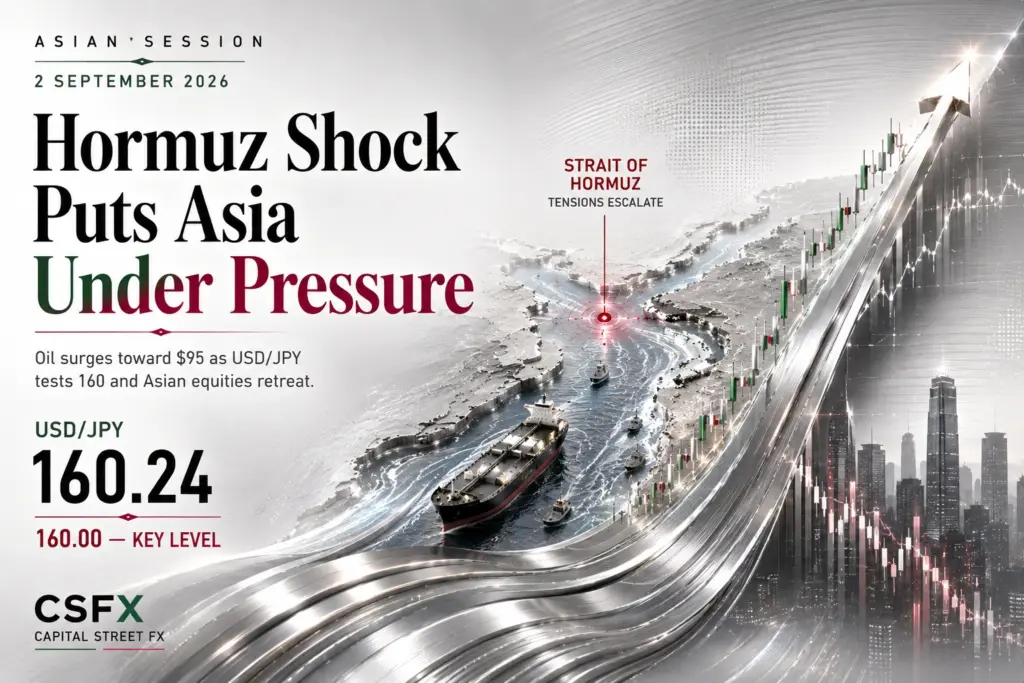 Iran Strikes Push Brent Toward $95 as USD/JPY Tests 160 | Technical Analysis | Asian Session | 2 Sep 2026