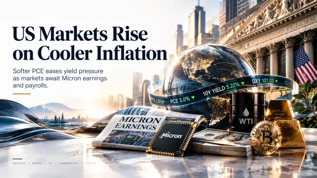 US Session Report: Cool PCE Pulls Yields Off 2007 Highs as Dollar Slips and Wall Street Bounces Into Quarter-End Ahead of Micron and Payrolls | 30 September 2026