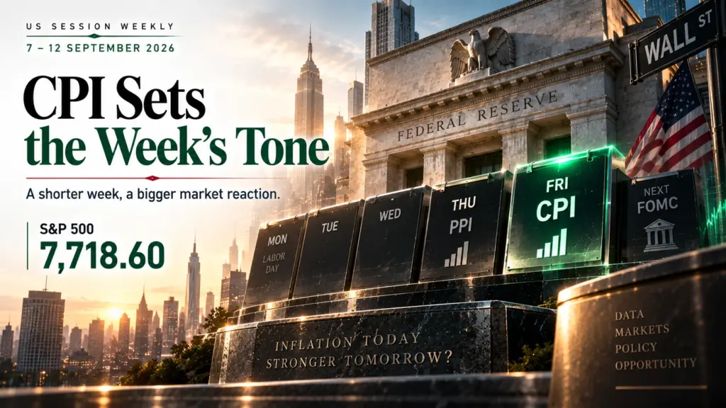 Week Ahead, 7–12 September: August CPI and PPI Headline a Labor Day-Shortened Week Ahead of the Fed’s September Meeting | Technical Analysis – Us Session | 05-09-2026