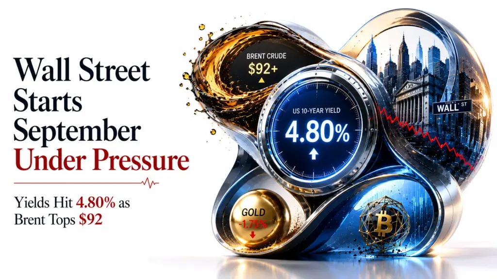 US 10-Year Yield Tops 4.80% and Brent Clears $92 as Wall Street Opens September in the Red | Technical Analysis – US Session | 1 September 2026