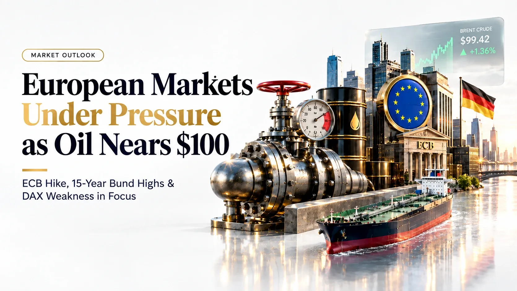 wide clean high end financial infographic cover
