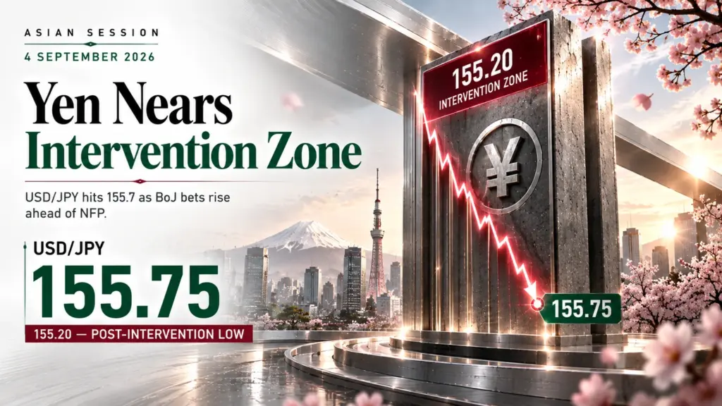 Yen Surges Toward 155.7 as Fed Hike Odds Hit 50% | Technical Analysis | Asian Session | 4 Sep 2026