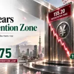 Yen surges to 155.7 as USD/JPY nears the 155.20 intervention zone