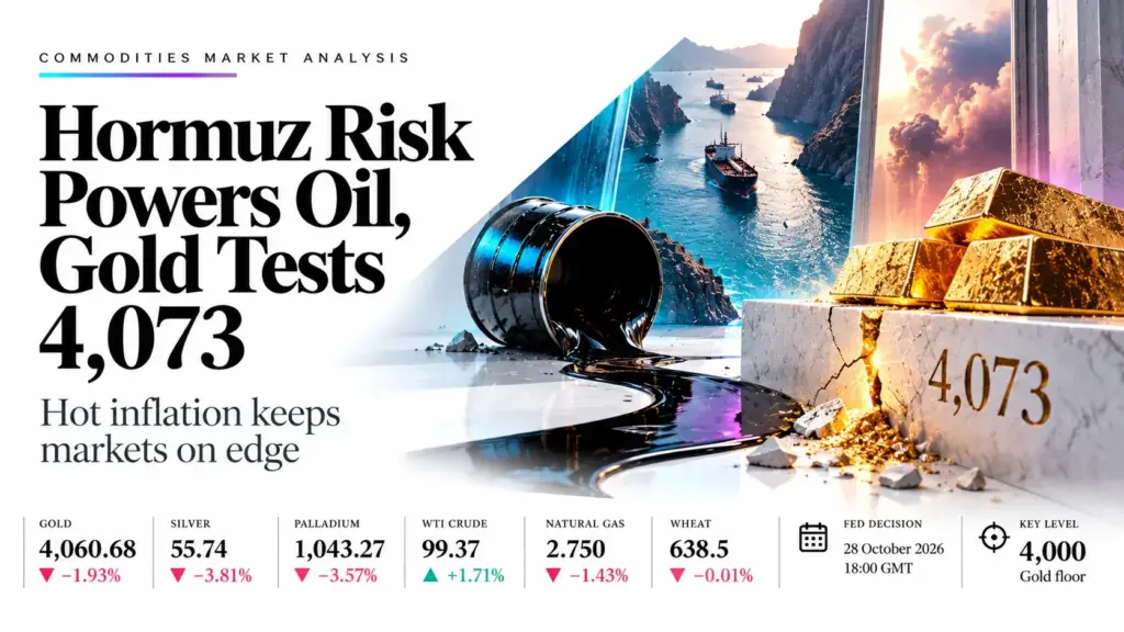 Gold Drops to 4,060 as Oil Fuels Fed Hike Bets, and the Next Test Is the 4,000 Floor | Technical Analysis – Commodity | 22 Oct 2026
