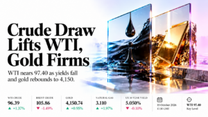 Crude Draw Lifts WTI Gold Firms