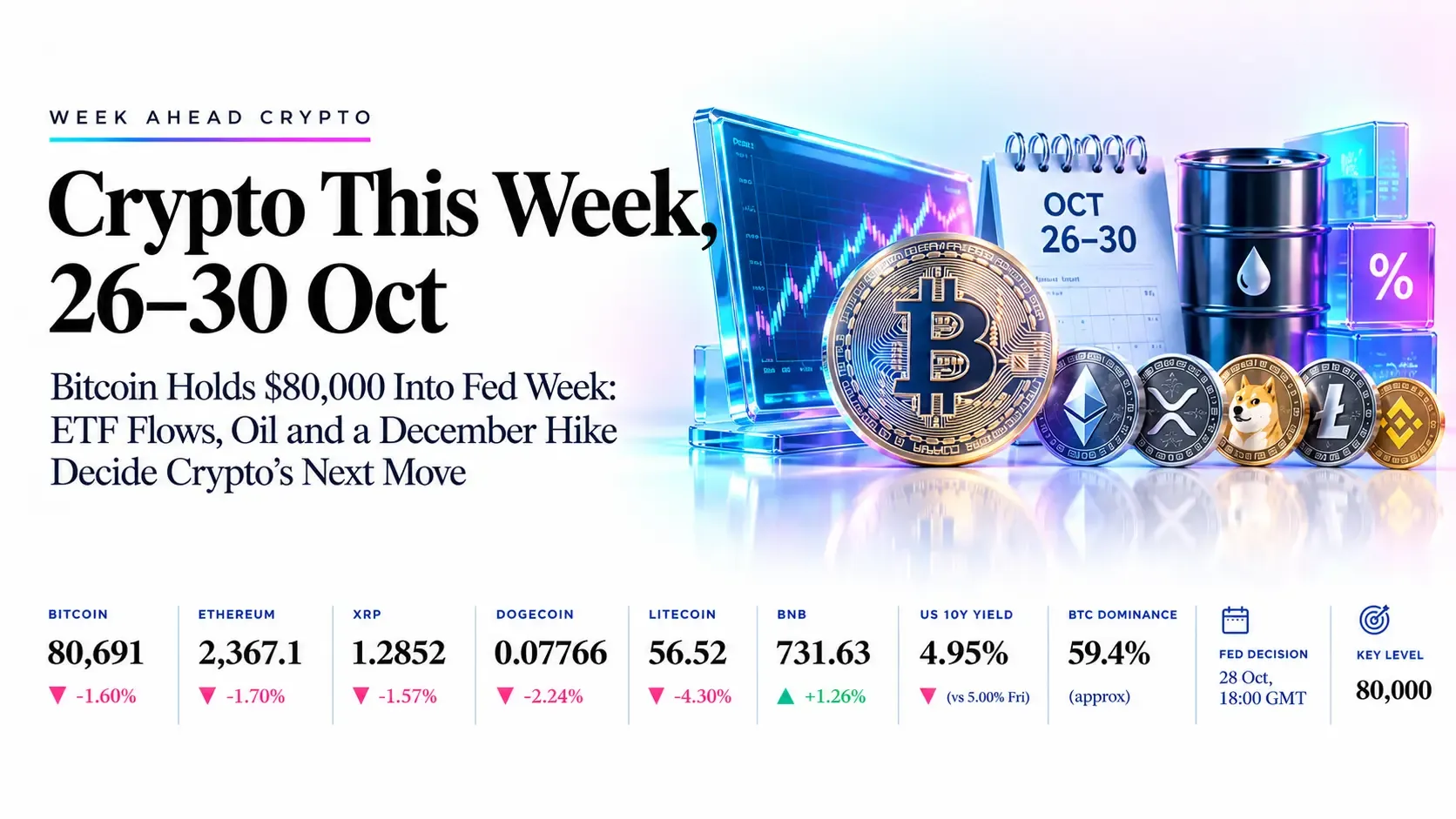 Crypto Week Ahead Oct 26–30