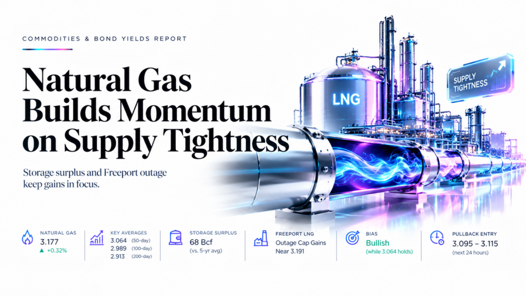 Natural Gas (NATGAS) Today: Holding Above 3.064 as Freeport LNG Outage Weighs | Market Outlook – 13-10-2026