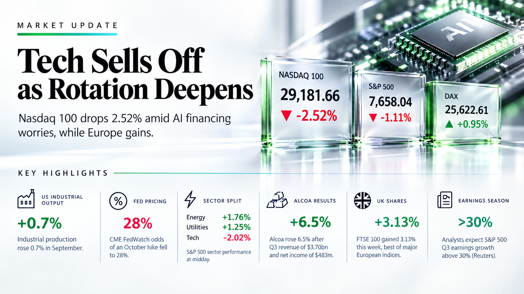 Tech Sell Off as Rotation Deepens